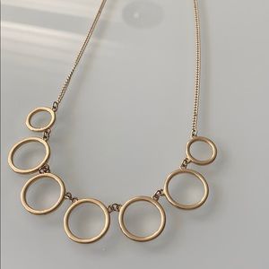 Gold circle necklace